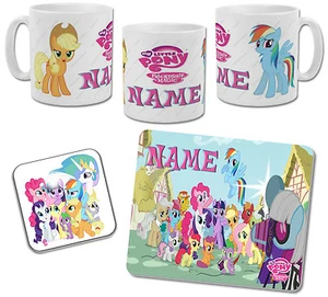 Personalised My Little Pony Mug with Coaster & Placemat Options - Picture 1 of 18