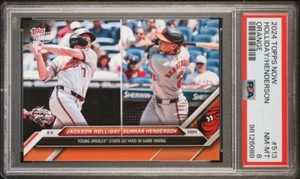 2024 Topps Now #513 Holliday / Henderson Orange /5 PSA 8 - Picture 1 of 2
