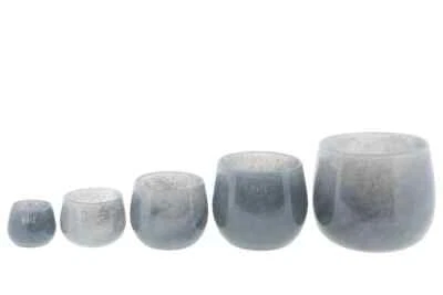 Dutz Vasen POT JEANS, verschiedene Größen, dickes Glas mundgeblasen, blau - Bild 1 von 2