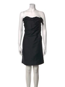 $3K Authentic Lanvin Strapless Black Runway Dress Size FR 40 - Picture 1 of 6