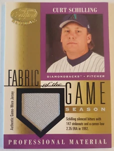 2001 Leaf Certified Material Fabric of Game Patch Relic Curt Schilling #224 /235 - Picture 1 of 2