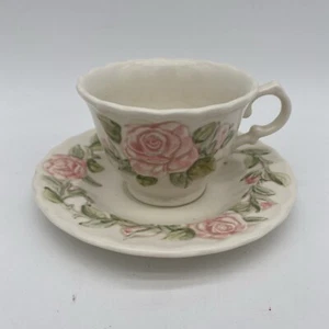 Metlox Vernon Ware Pink Rose Cup & Saucer Set - AS IS - Picture 1 of 24
