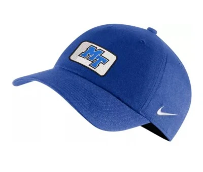Nike Middle Tennessee State University Hat Cap White Blue Raiders Adjustable - Image 1 of 4