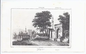 Grabado Gallipoli (Galipoli). Turquía. S.Cholet. Lemaitre. - Imagen 1 de 1