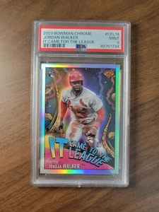 2023 Bowman Chrome Jordan Walker CFL-14 IT CAME TO THE LEAGUE RC PSA MINT 9 - Picture 1 of 2