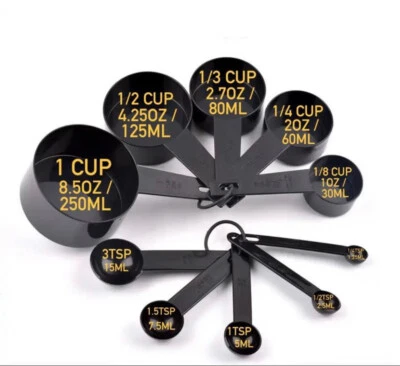 Measuring Cups And Spoons 10PCS Set Plastic Kitchen Tools For Cooking Baking - Image 1 of 4