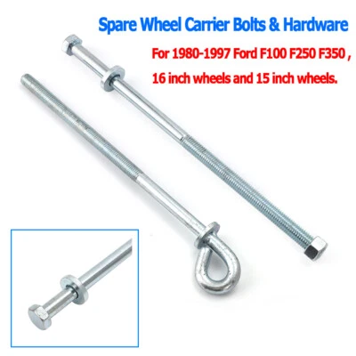 Pernos y herrajes portadores de rueda de repuesto para camioneta Ford F100 F250 F350 1980 a 1997 Foto 1 de 4