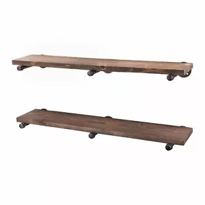 RESTAURIEREN Sunset Brown 36 Zoll Regale mit geraden Klammern - Bild 1 von 9