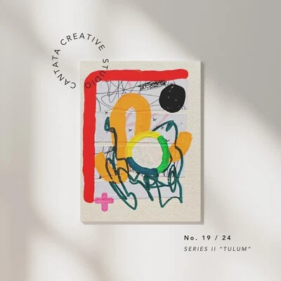 Obra de arte collage original - arte de pared pequeño - arte abstracto - medios mixtos - vibrante Foto 1 de 4