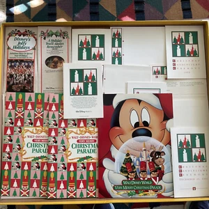 Vintage Advertising Disney Merry Jolly Christmas Parade 1990's Invites Graphics - Picture 1 of 23