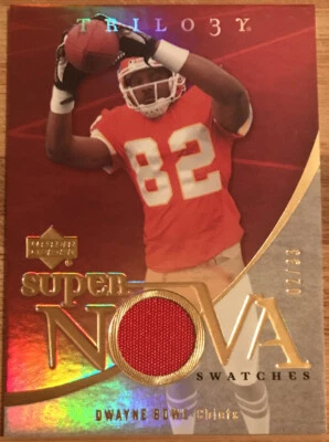 2007 Upper Deck Trilogy Supernova Swatches Hologold Dwayne Bowe SS-BO #’d 02/33 - Image 1 of 2