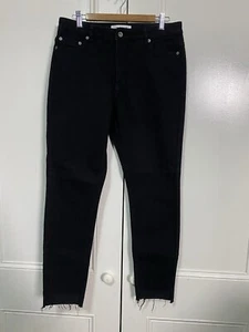 Country Road Ladies Size 12 Black Rough Hem Jeans New Without Tags - Picture 1 of 8