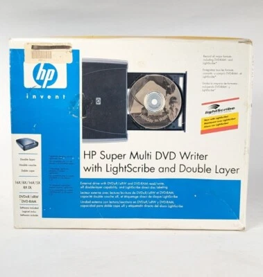 HP DVD840 External Super Multi DVD Writer LightScribe Dual Layer - Image 1 of 4