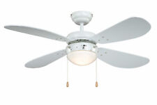 Petit Ventilateur de plafond avec Lumière Blanc Classic 105 cm Fan Silencieux