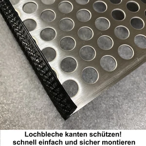 Kantenschutz für Lochbleche aus PVC mit Stahlfederkern, 1m x 9,5mm x 6,5mm, Neu - Bild 1 von 3