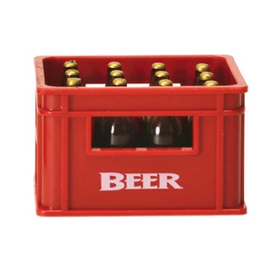 Bierkiste Flaschenöffner mit Magnet in rot - Bild 1 von 5