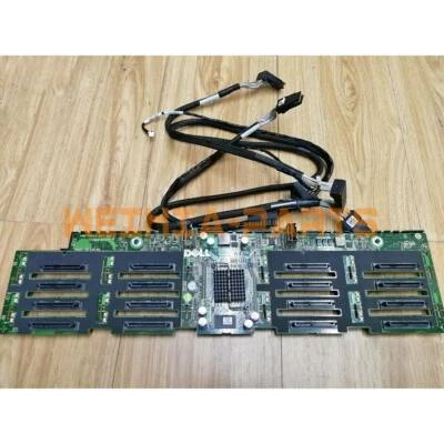 1PCS Dell R910 16 X 2.5" Slot Hard Drive Backplane J565K 0J565K With Cable Used - Image 1 of 3