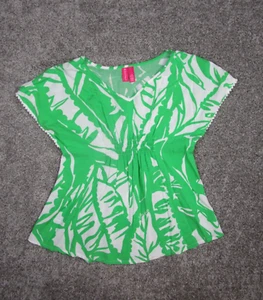 Lilly Pulitzer Shirt Tunic Girls Large Green Palm Boom Boom Pattern Target 2014 - Picture 1 of 15