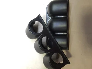 Black 52mm universal 3 triple dash gauge meter pod - Picture 1 of 1