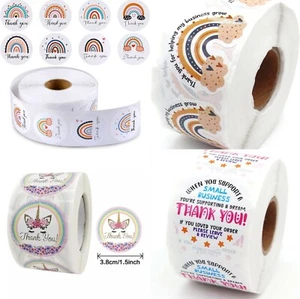 Pegatinas de 5 estrellas arco iris Thank You Unicorn corazón LGBT para sobres de negocios 38 mm - Imagen 1 de 37
