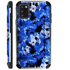 SILVERGUARD For TCL A3X A600DL Hybrid Phone Case Cover ARTISTIC CAMO BLUE