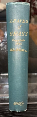 1892 Leaves of Grass Complete by Walt Whitman 9th "Deathbed Edition" VG+ RARE!!! - Image 1 of 4