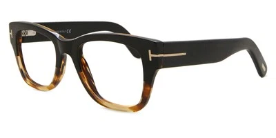 New Tom Ford Men Square Eyeglasses FT5379 005 Black Tortoise 51mm - Image 1 of 3