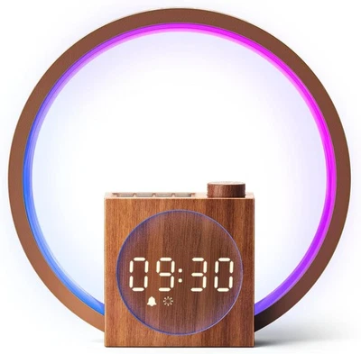 Dreamegg Sunrise Alarm Clock, 10-60 Min Gradual Wake Up Light, Bedside Lamp with - Image 1 of 4