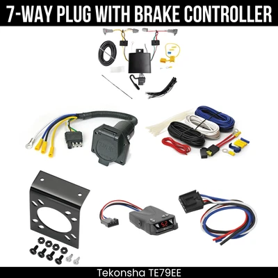 Arnés de cableado de remolque de 7 vías Tekonha + control de freno para Subaru Legacy 20-25 Foto 1 de 4