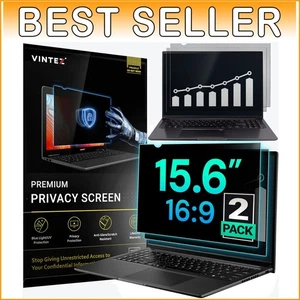 2 Pack Anti-Glare Privacy Screen for 15.6" Laptops - Eye Protection Included - Picture 1 of 11