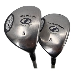 Turbo Power Titan Steel True Face Density 3 And 5 Wood Mens RH Graphite Shafts - Picture 1 of 6