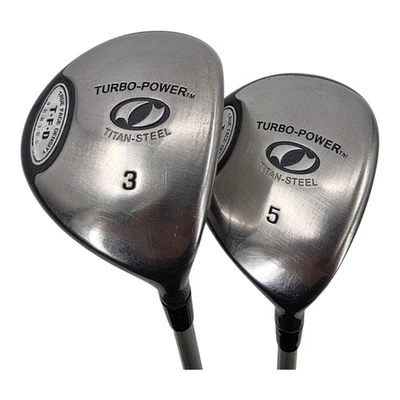 Turbo Power Titan Steel True Face Density 3 And 5 Wood Mens RH Graphite Shafts - Image 1 of 4