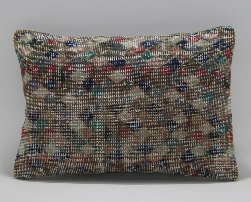 Vintage Turkish Kilim Cushion Cover Vintage Persian Tribal Bohemian Ethnic Art - Image 1 of 4