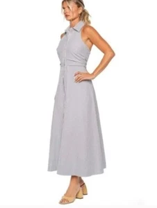 Vestido midi Veronica Beard Mackey Seersucker halter espalda - Imagen 1 de 5
