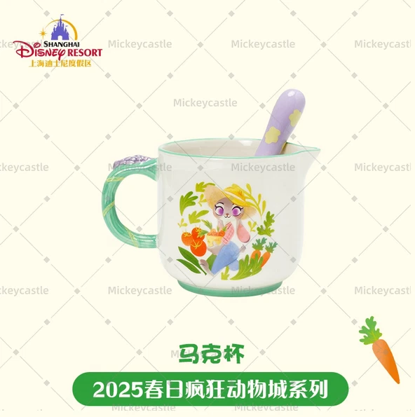 Authentic Shanghai Disney 2025 Zootopia Judy Cartoon Ceramics Mug Cup New - Image 1 of 1