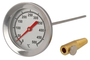 500°C Thermometer 30cm Sonde Edelstahl für Grill Backofen Holzbackofen Pizzaofen - Bild 1 von 6