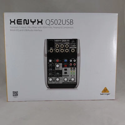 Behringer XENYX Q502USB 5-input Mixer W/ Mic Preamp & Compressor British EQ USB - Image 1 of 4