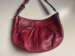 Coach Y2K Soho Hobo Shoulder Pleated Handbag Fuschia Pink F13730 - Picture 1 of 10