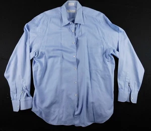 Salvatore Ferragamo camicia uomo colletto manica lunga abbottonata blu taglia large - Foto 1 di 3