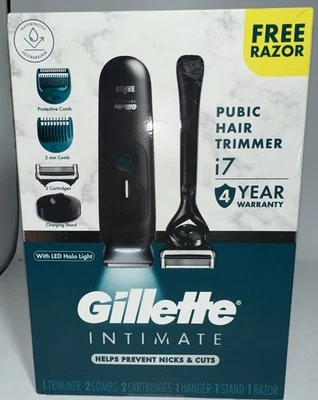 Gillette i7 Men’s Premium Intimate & Body Grooming Kit with Trimmer & Razor NEW! - Image 1 of 4