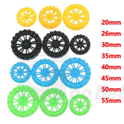 20/26/30/35/40/45/50/55mm Kunststoff Rad Reifen für Spielzeug RC Fahrzeug Modell - Bild 1 von 4