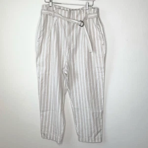 Pantalones ligeros Abercrombie & Fitch cintura alta mezcla de lino - Mujer US XL - Imagen 1 de 11