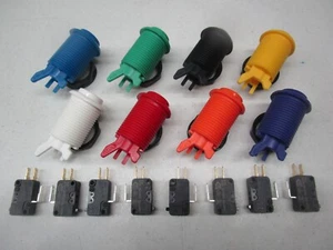 SUZO/HAPP PUSH BUTTON ARCADE 1 UP LONG CHOOSE COLOR MAME, JAMMA, MULTICADE, - Picture 1 of 2