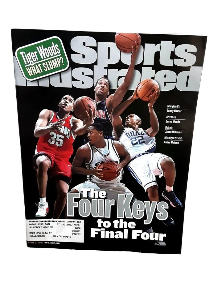 Sports Illustrated 2 апреля 2001 Final Four Бакстер Вудс Хатсон Уильямс - Изображение 1 из 1