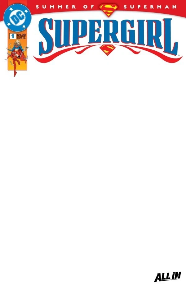 Cubierta variante de cartulina en blanco Supergirl #1 E Foto 1 de 1