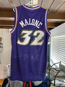 Swagged Out Utah Jazz Karl Malone Hardwood Classics Jersey Size  XL - Picture 1 of 10