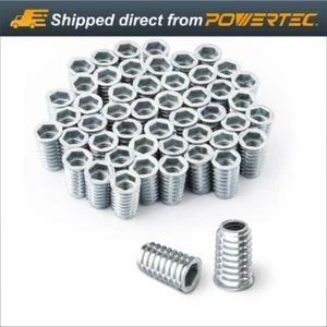 POWERTEC 3/8"-16 Dado avvitabile zincato lungo 1", progetto lavorazione legno (QTI1001) - Foto 1 di 6