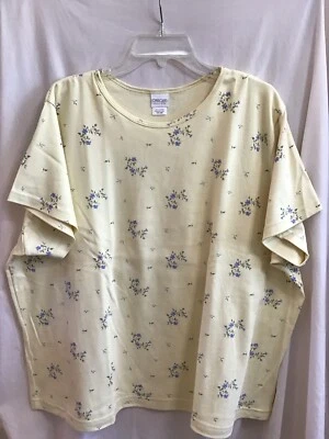 Top para mujer Cherokee, corto Sl - 26W/28W - diseño vainilla/floral - nuevo con etiquetas Foto 1 de 2