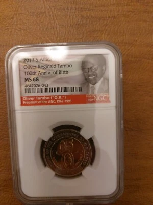 2017 S. Africa 5R Oliver Reginald Tambo MS68 100th Anniversary Of Birth - Image 1 of 4