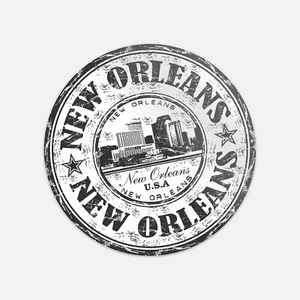 New Orleans City USA Travel Grunge Stamp Vinyl Sticker Decal - Picture 1 of 1